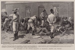 De Explosie van het Kruitmagazijn in Buluwayo, Verzorging van de Gewonden door Charles J. Staniland